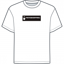 T-SHIRT MOTOSHOPPING BLANC V2 L