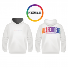 SWEAT OVERSIZE WE ARE RIDERS BLANC PERSO