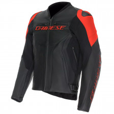BLOUSON DAINESE RACING 5 NOIR NOIR ROUGE FLUO