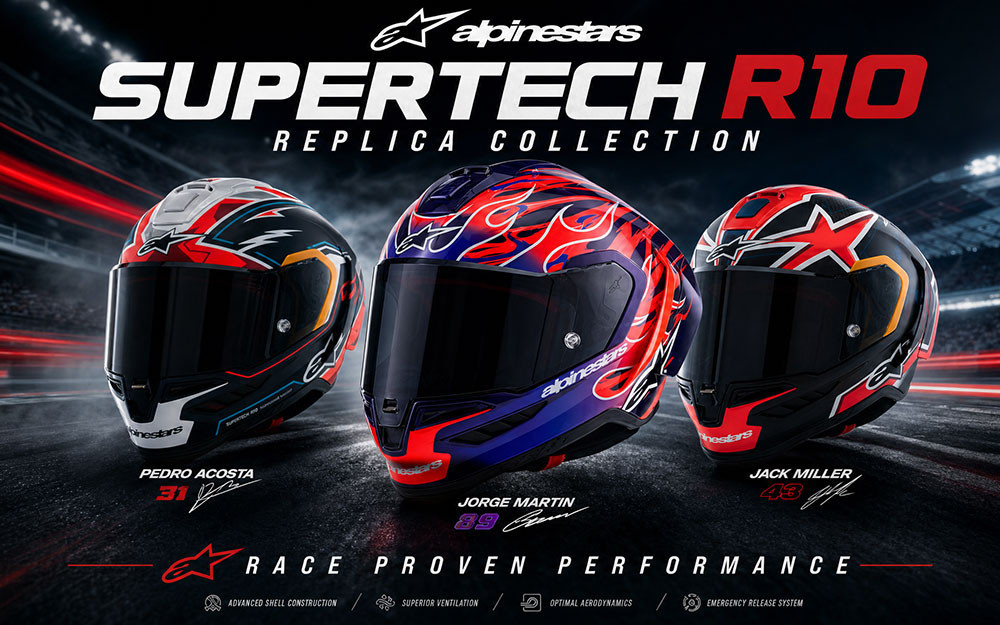Alpinestars R10 Jorge MARTIN, Jack MILLER et PEDRO ACOSTA en série limitée exclusive